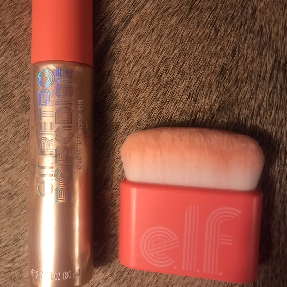 E.L.F Cosmetics Glow Up Body Oil and Brush